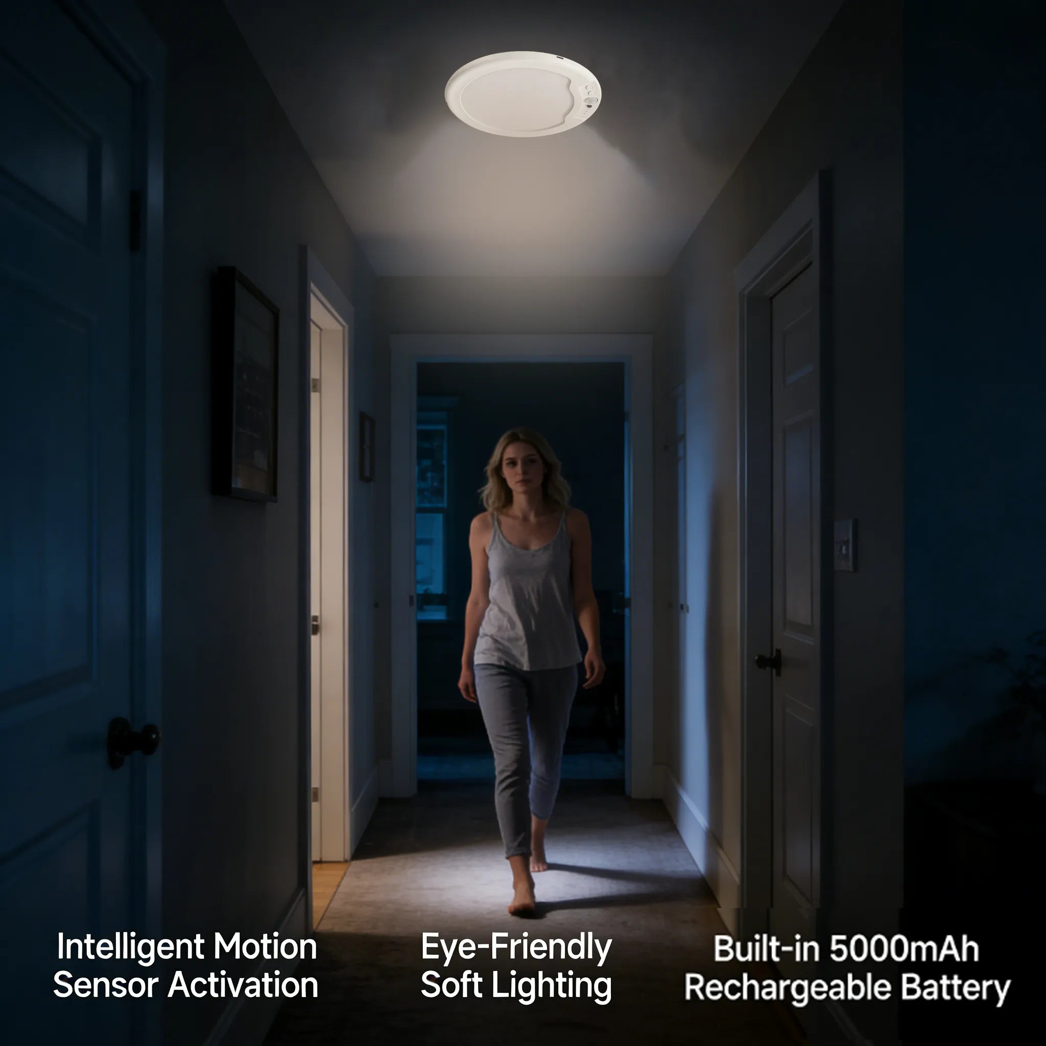 💡Rechargeable Motion Sensor LED Ceiling Light