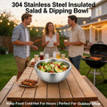 🥗 304 Stainless Steel Salad & Dipping Bowl