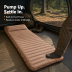 Ultralight 4-Inch Camping Mattress with Built-In Foot Pump
