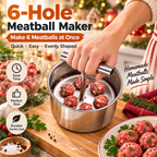 6-Hole Stainless Steel Meatball Maker – Holiday Prep Made Easy