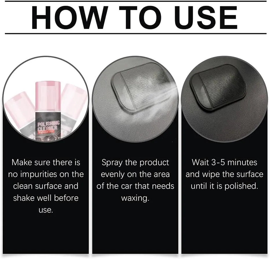 🧼 Interior Car Polish Cleaner Spray – 3.4 fl oz