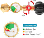 🔥 QCC1 Propane Refill Elbow Adapter with Tank Gauge