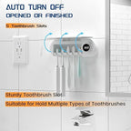 ✅ Toothbrush Holder with Timer & 5 Slots – Keep Your Family’s Toothbrushes Fresh & Organized