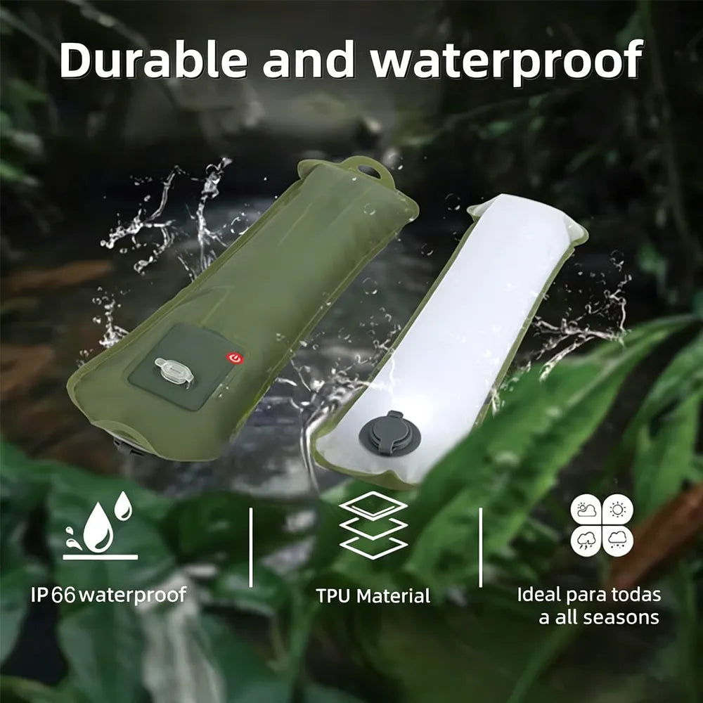 🏕️ Rechargeable Camping Light Strip – Foldable Waterproof LED Tent Light with Type-C Charging