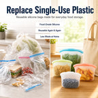 🏠Healthy silicone resealable storage bag🍴