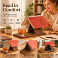 📚 Desktop Solid Wood Triangular Bookstand