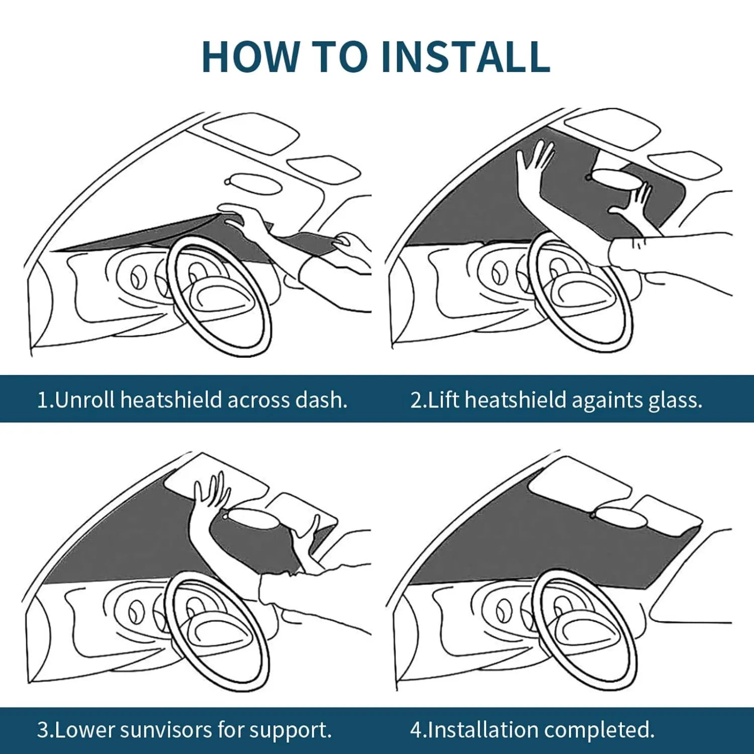 Cartoon Eyes Car Sun Shade for Windshield, Sun Shade Accessories Foldable