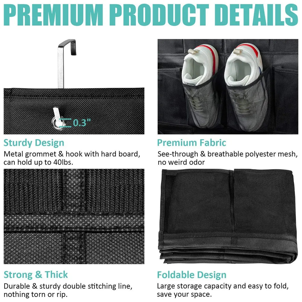 👟 2-Pack Over-the-Door Shoe Organizer