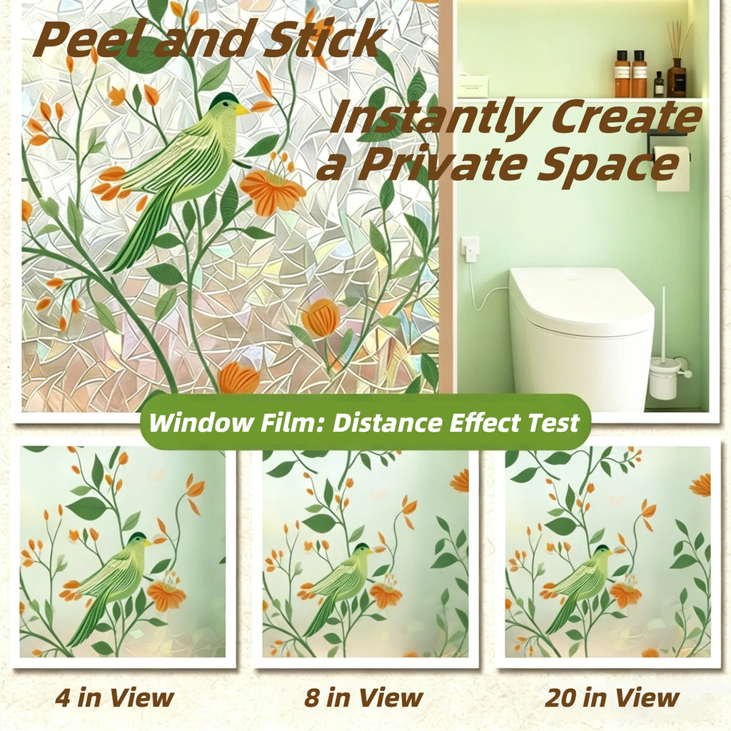 🌸 Botanical Window Decals + Magnetic Storage Shelf Set