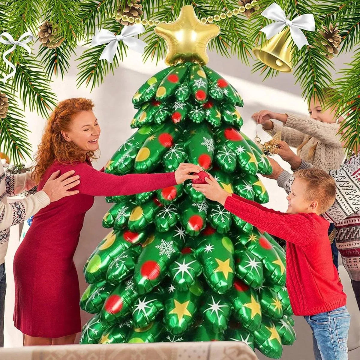 🎄4D Standing Large Christmas Tree Foil Balloon