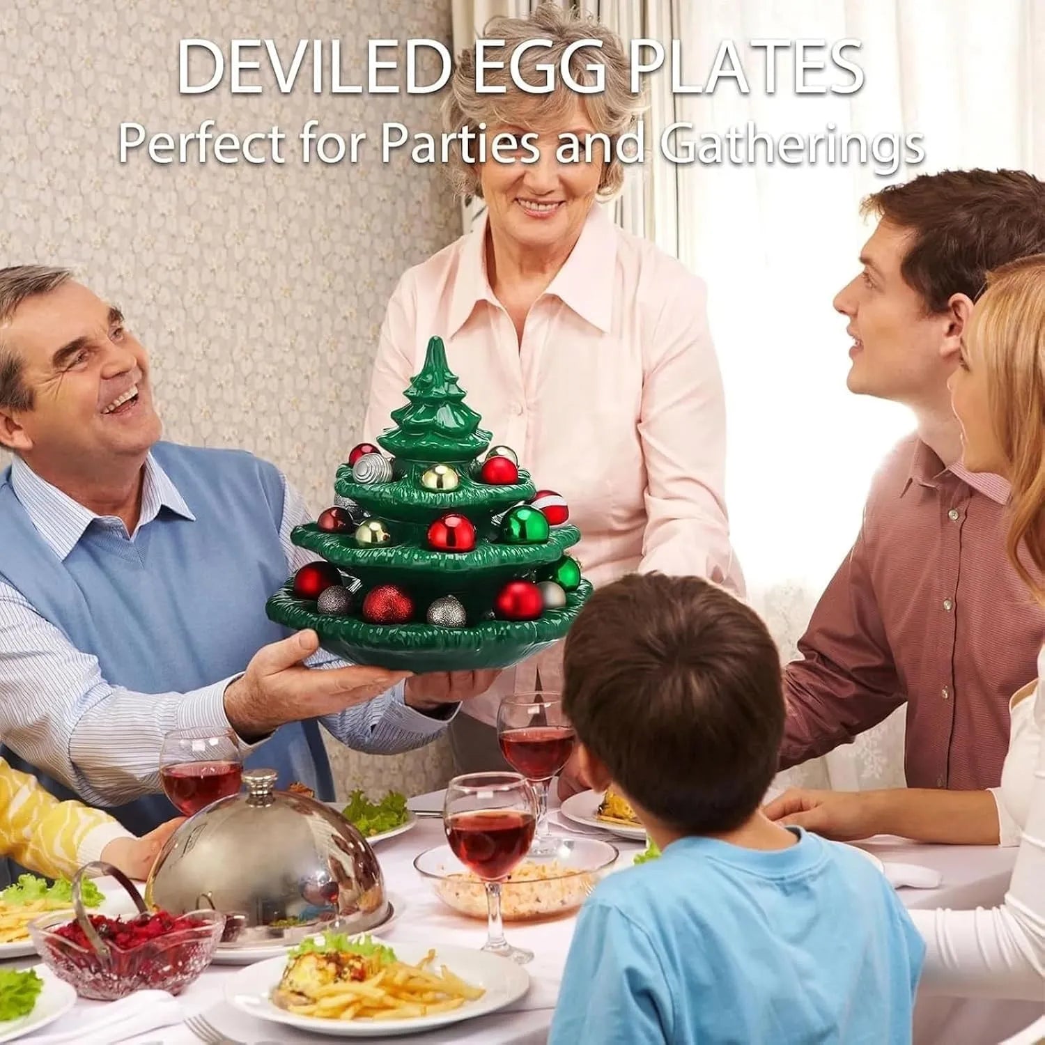Festive 3-Tier Christmas Tree Serving Platter
