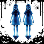 2-Piece Creepy Ghost Girl Garden Stakes for Halloween - Flat, Single-Sided Print