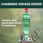 🕊️ Vintage Glass Hummingbird Feeder