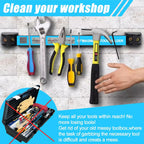 🔧 12" Magnetic Tool Holder – Heavy Duty Wall Mount Bars (Blue)