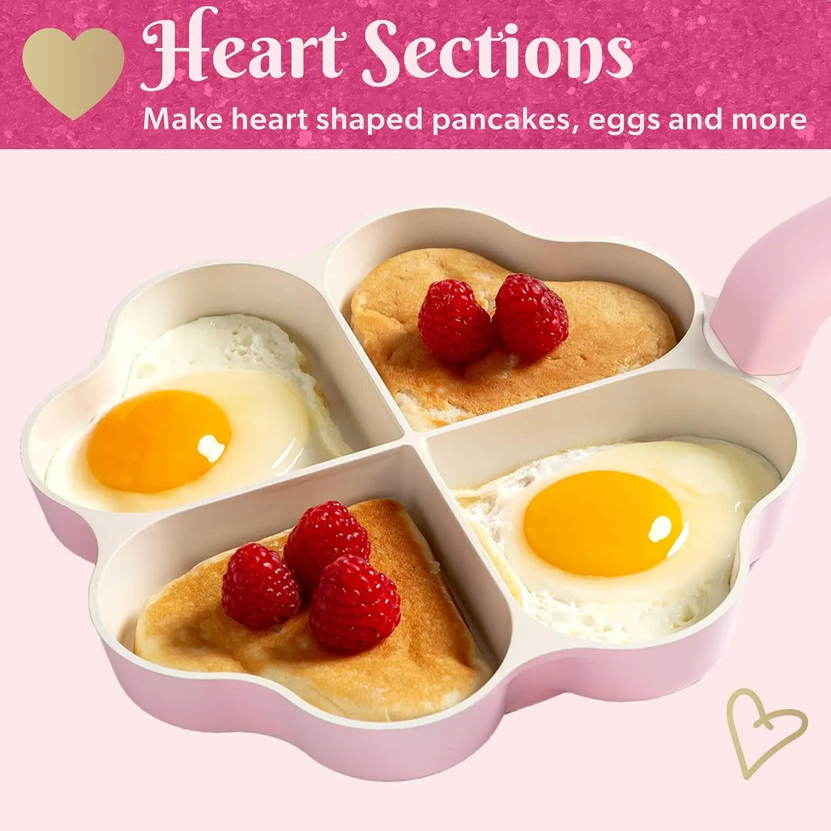 Four-Heart Nonstick Breakfast Pan