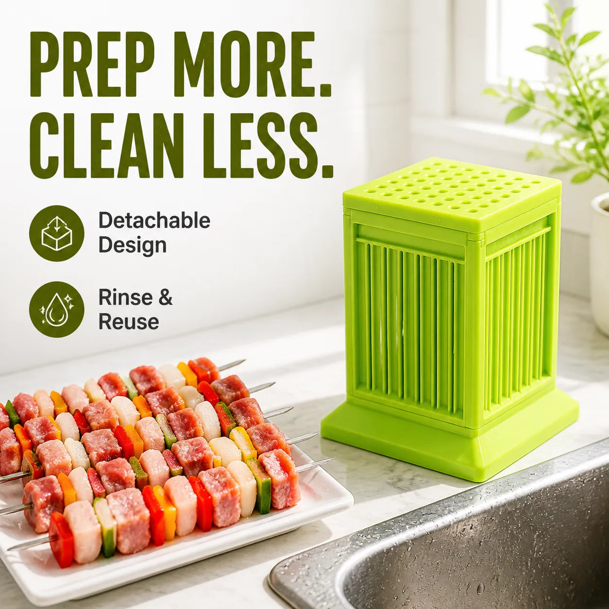 49-Hole Quick-Prep Kebab Maker Box