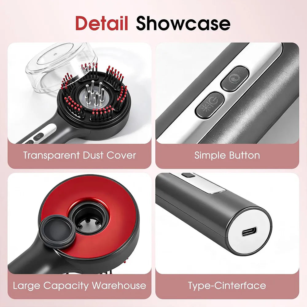 💆‍♀️ 3-in-1 Electric Scalp Massage Comb