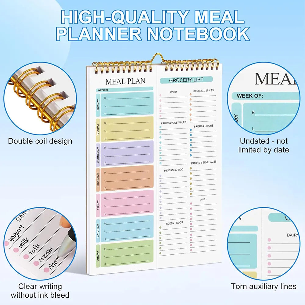Magnetic Weekly Planner & Shopping List Pad 🧲📝
