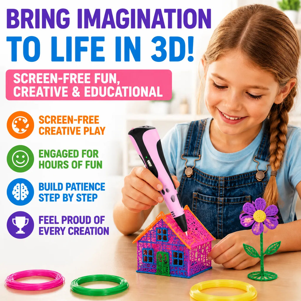 ✨ 3D Printing Pen – Educational Drawing & Doodling Pen for Kids