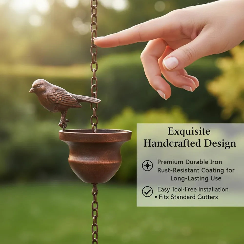 🐦Vintage Bird Rain Chain for Gutters