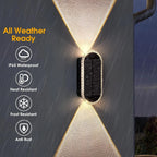 Solar Up & Down Wall Lights – 3 Color Modes, 2-Pack