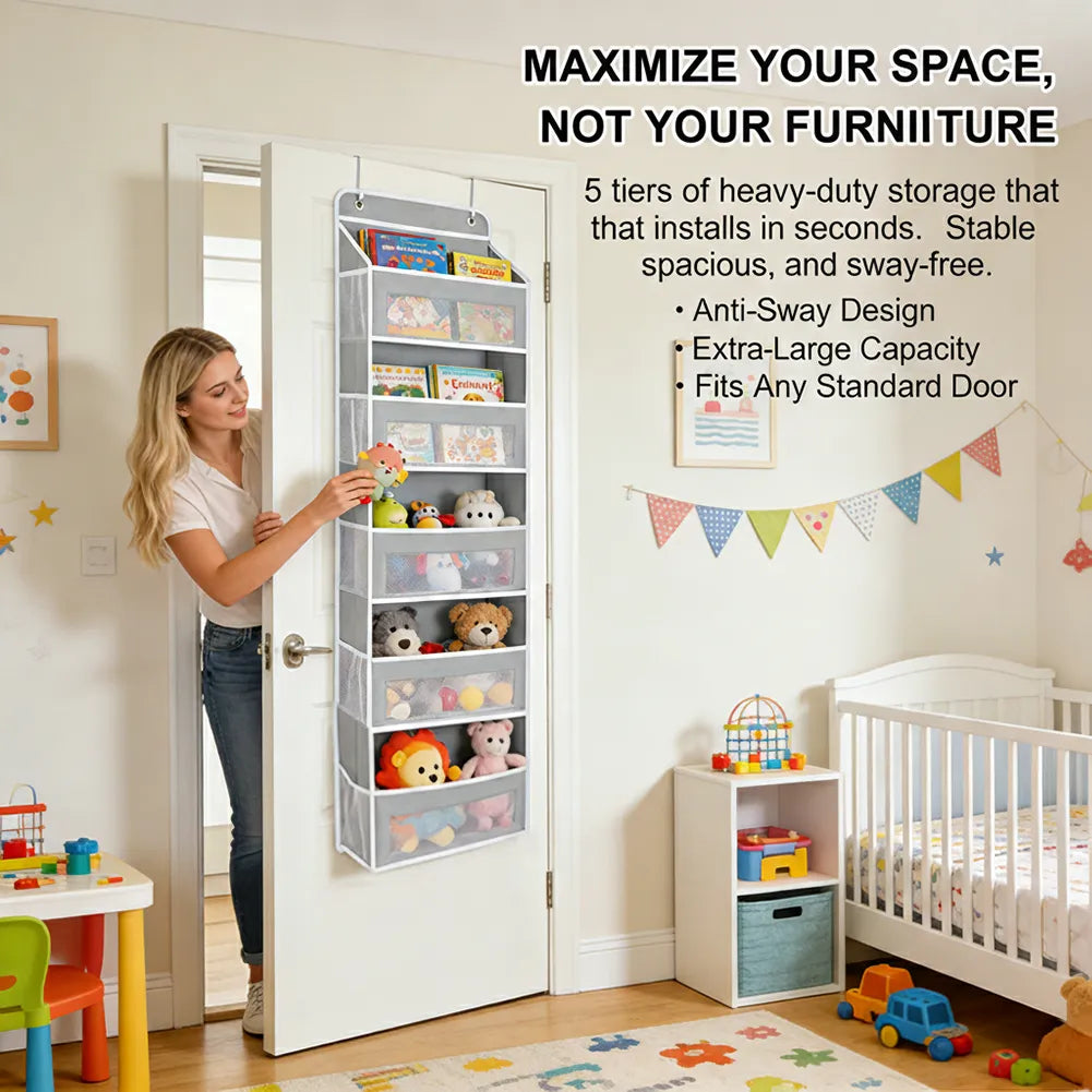 🧺 5-Tier Over-the-Door Hanging Storage Organizer
