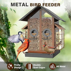 🐦 Outdoor Bird Feeder with Dual Suet Cages