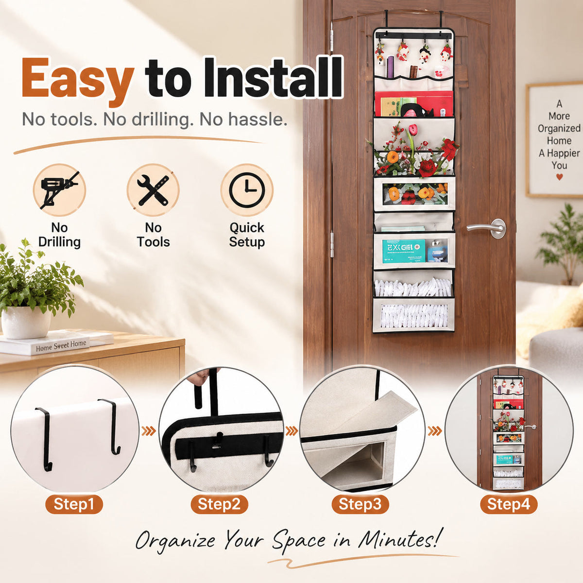 Over-the-Door Multi-Pocket Organizer