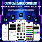 Customizable animations text colors and display modes