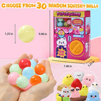 Squishy capsule machine dimensions and 30-piece set