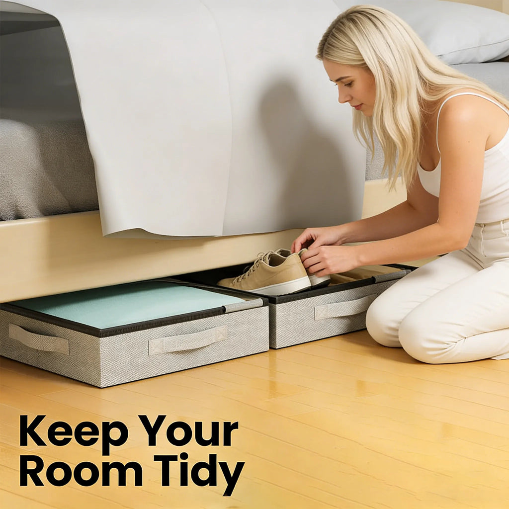 🛏️ Low Profile Under Bed Storage Containers