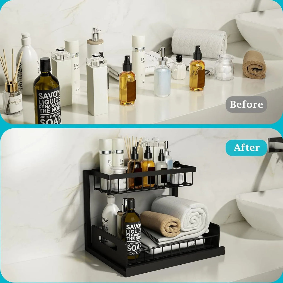 L-Shaped Pull-Out Under-Sink Organizer