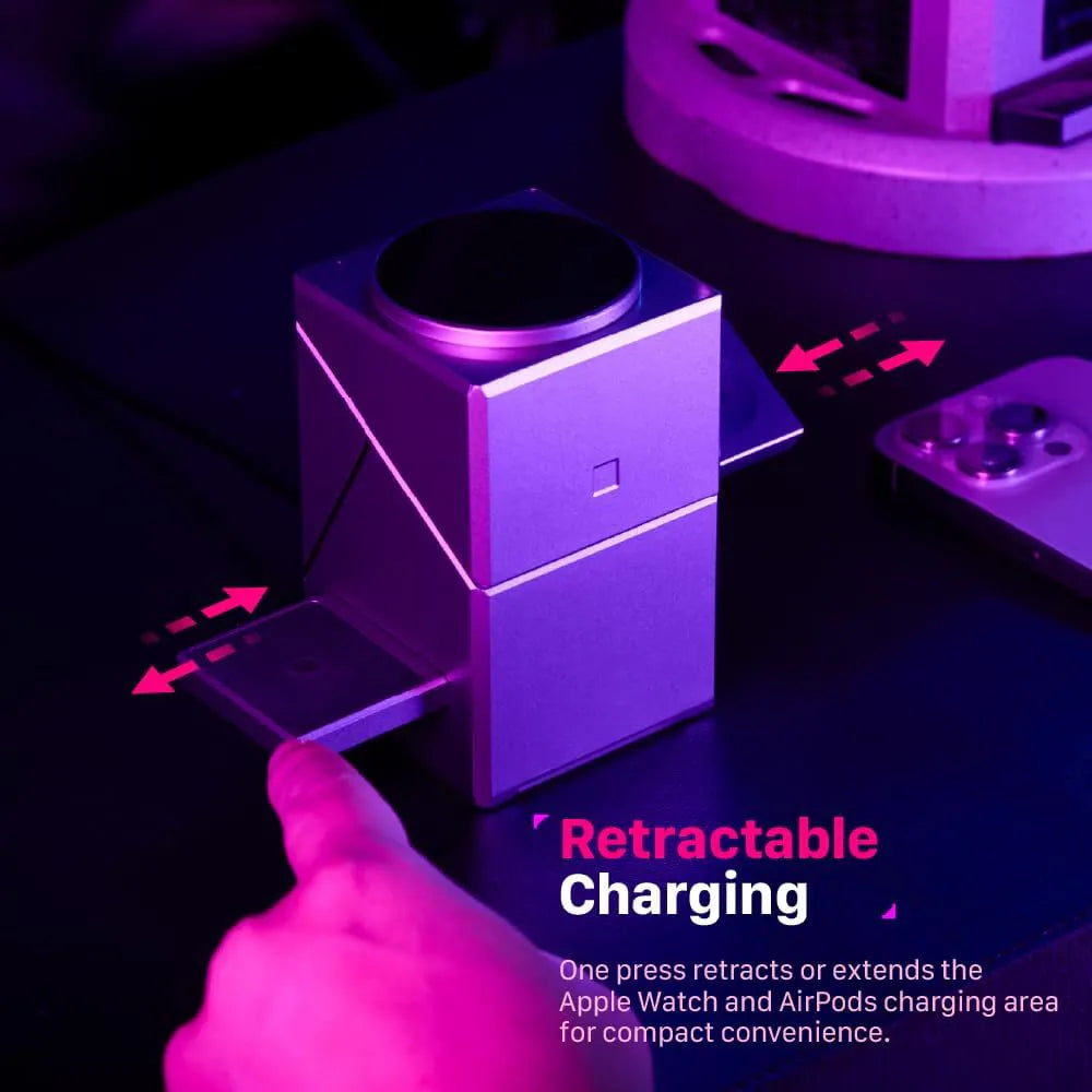 ⚡ 3-in-1 Magnetic Wireless Charging Stand with Night Light