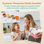 🍭 Silicone Lollipop Ice Cream Mold Set – DIY Reusable Popsicle Maker