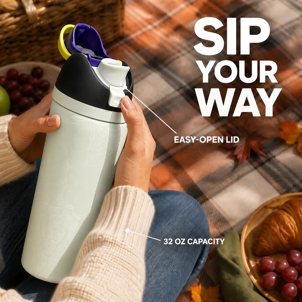 32 oz Glow-in-the-Dark Insulated Water Bottle