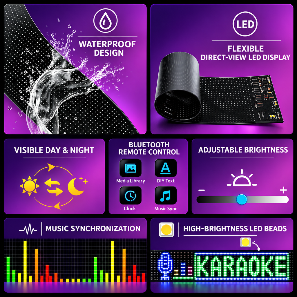 Flexible LED display feature overview
