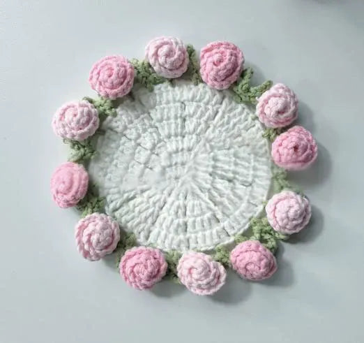 🔥Handcrafted Rose Flower Coasters