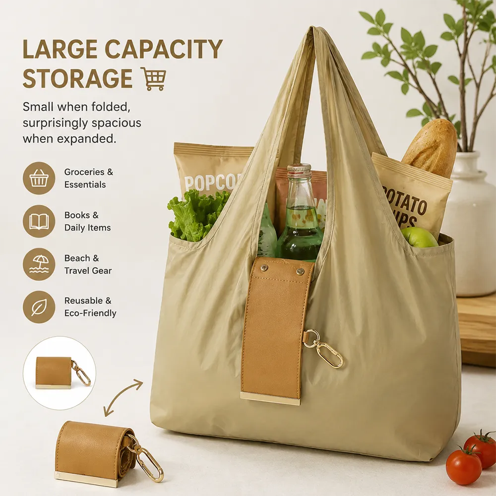 Portable Foldable Keychain Tote Bag