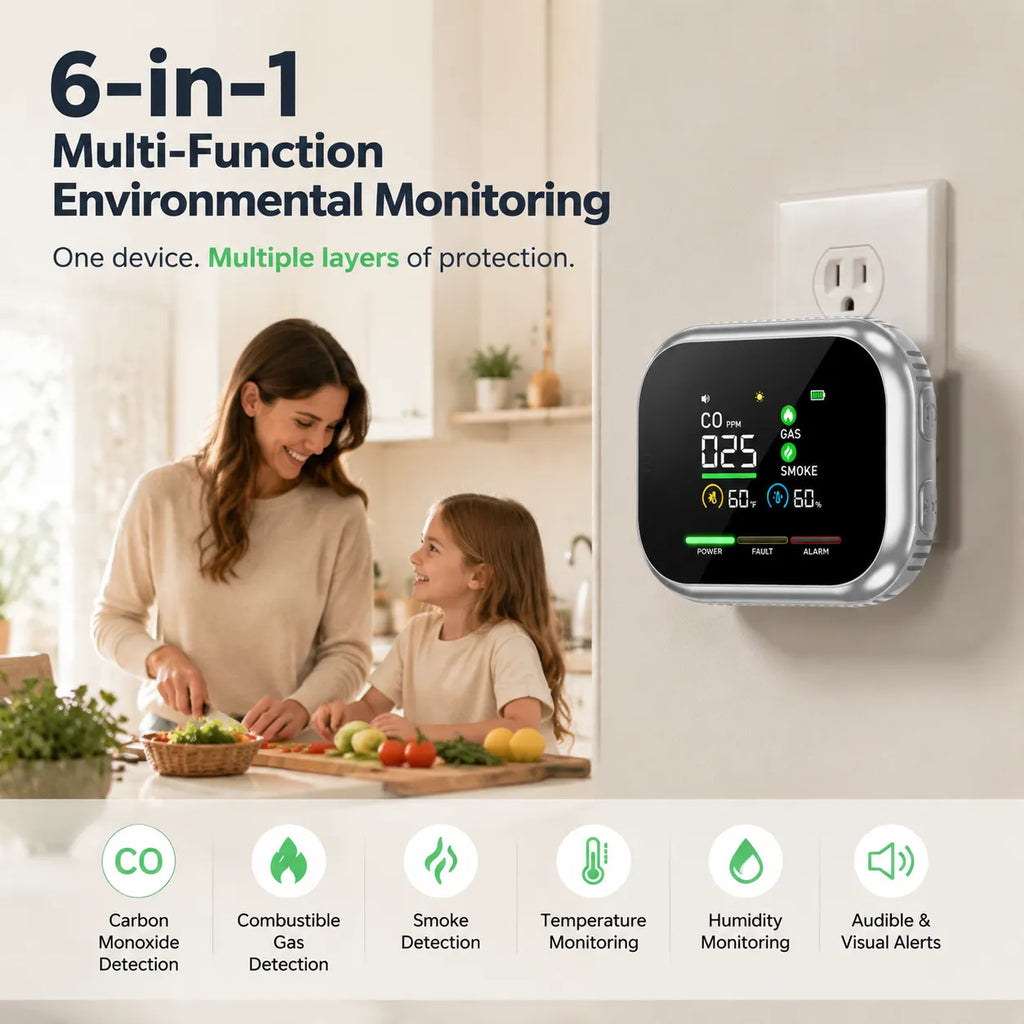 🛡️ 6-in-1 Smart Home Safety Detector