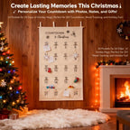 🎄 Christmas Advent Calendar with Clips – 24 Pockets Portable Hanging Bag