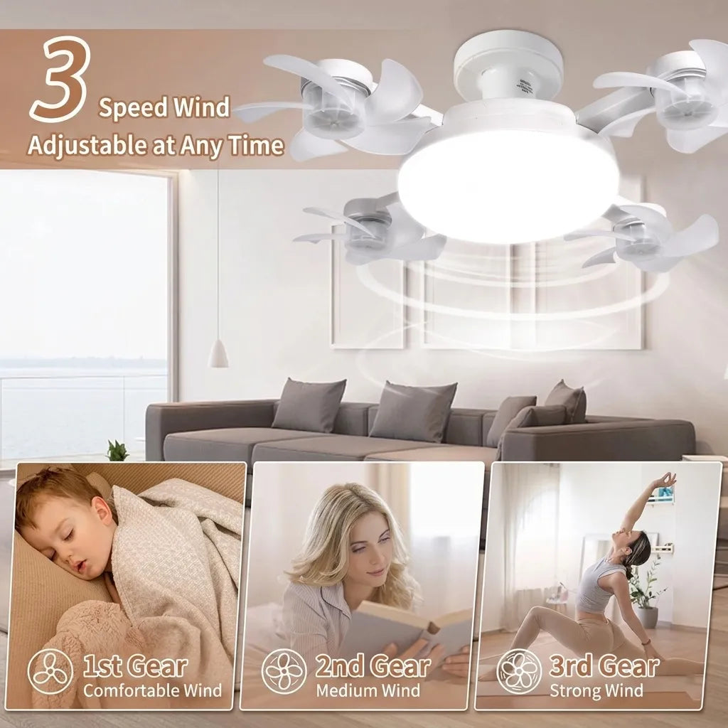 🚁 Drone-Shaped Ceiling Fan Light with Remote Control