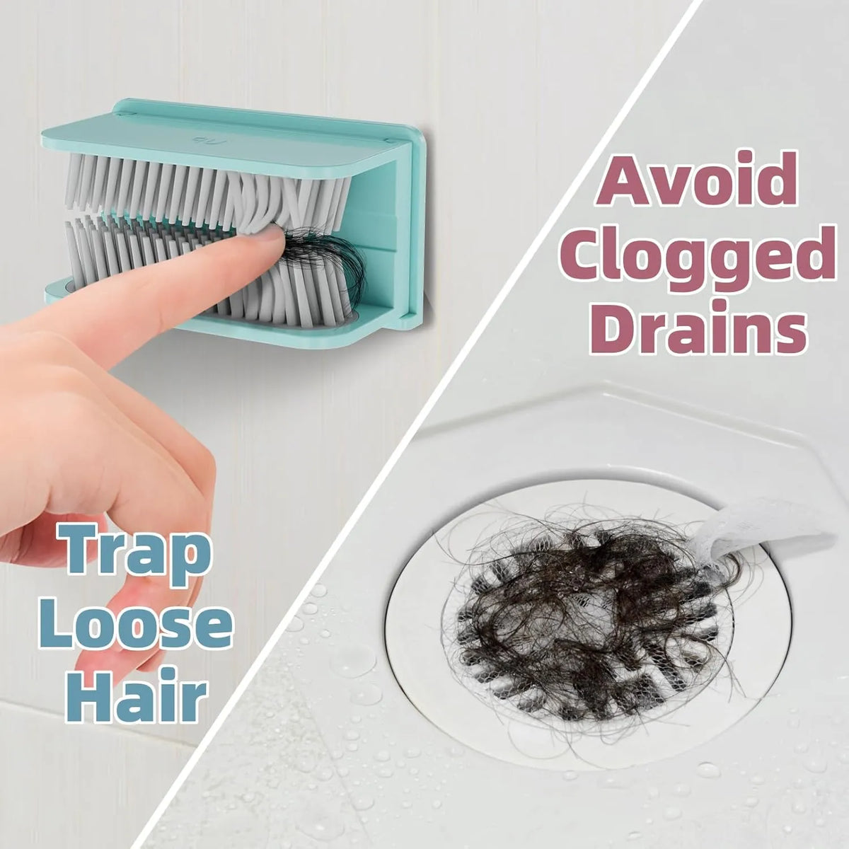 🔥HOW SALE- 49% OFF🔥Reusable Shower Wall Hair Collector