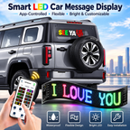 App-controlled LED car message display