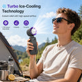 ❄️ Turbo Ice-Cooling Handheld Fan