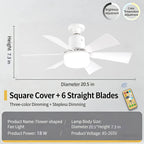 💡 E27 Screw-Base Silent Mini Fan Light,Remote Control
