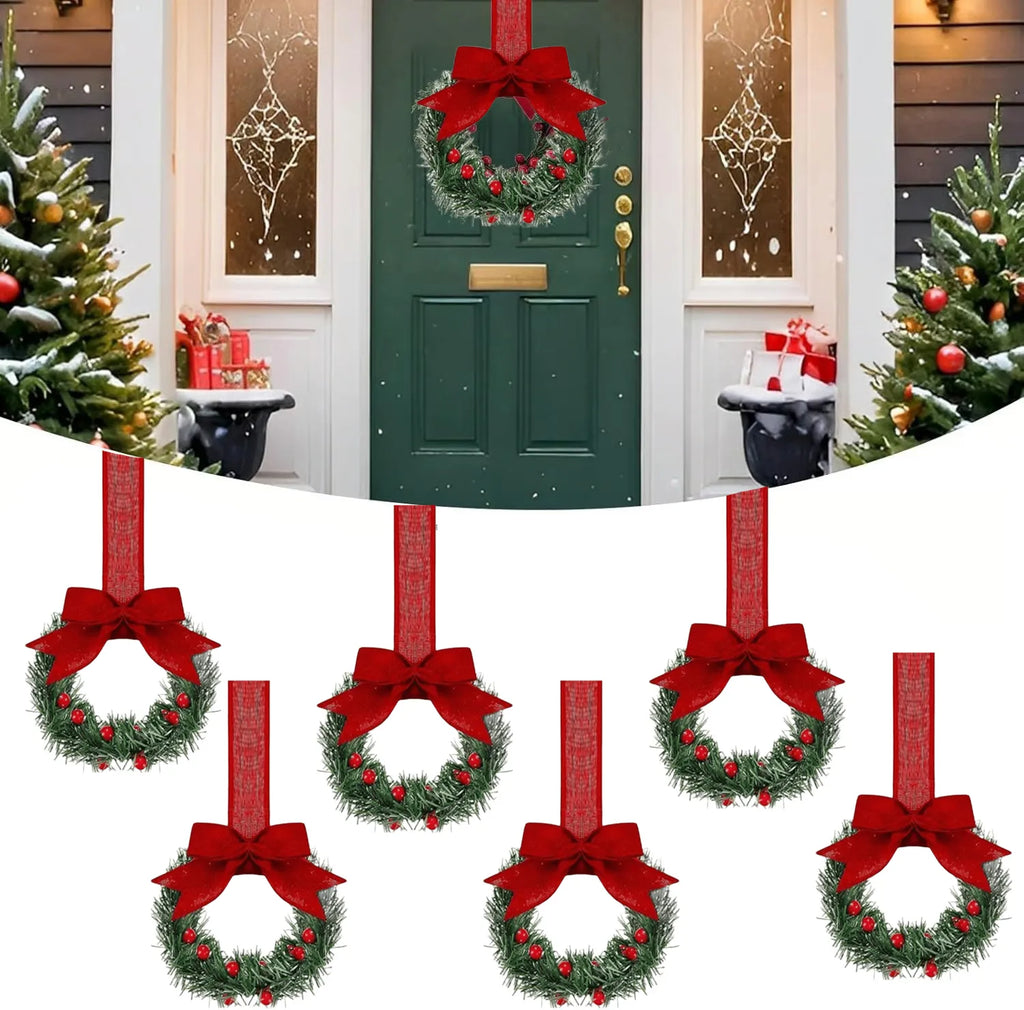 🎄 Versatile Mini Christmas Wreaths – Perfect Festive Decor for Every Corner!
