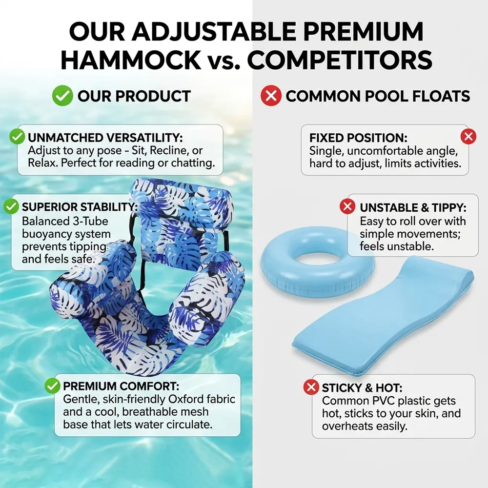 🌴 Inflatable Pool Float Hammock Chair for Adults