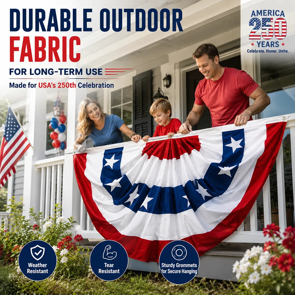🇺🇸Patriotic American Flag Bunting Decorations for July 4th & Memorial Day