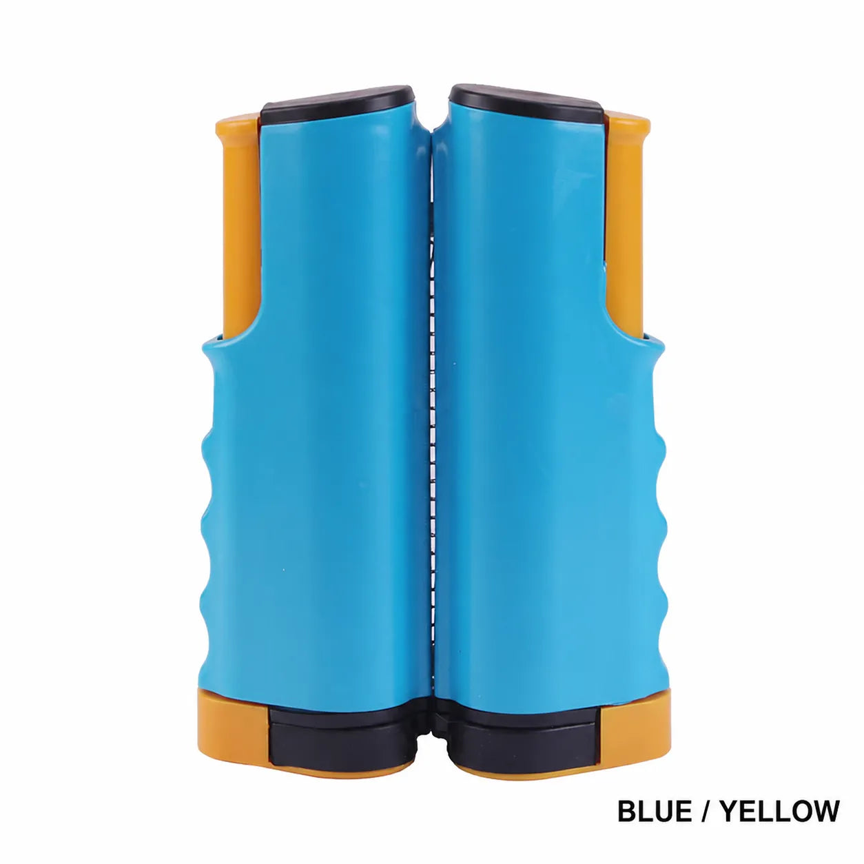 Blue and yellow retractable net housing