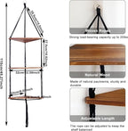 🌿 Boho Wooden Wall Mount Triangle Storage Rack
